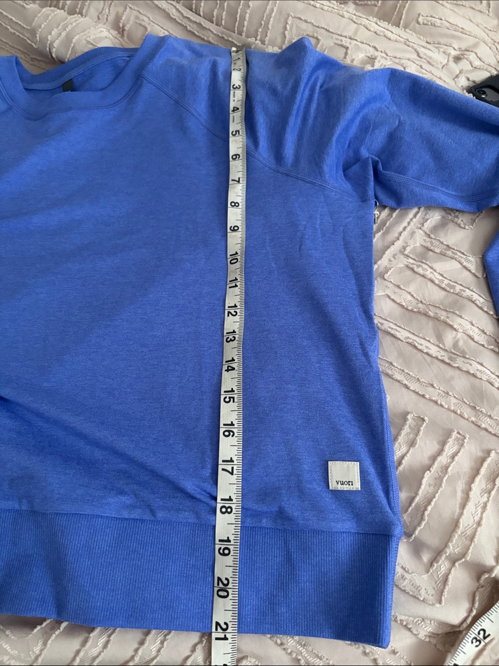 Vuori Halo Crew in Blue Iris Heather - Picture 8 of 8